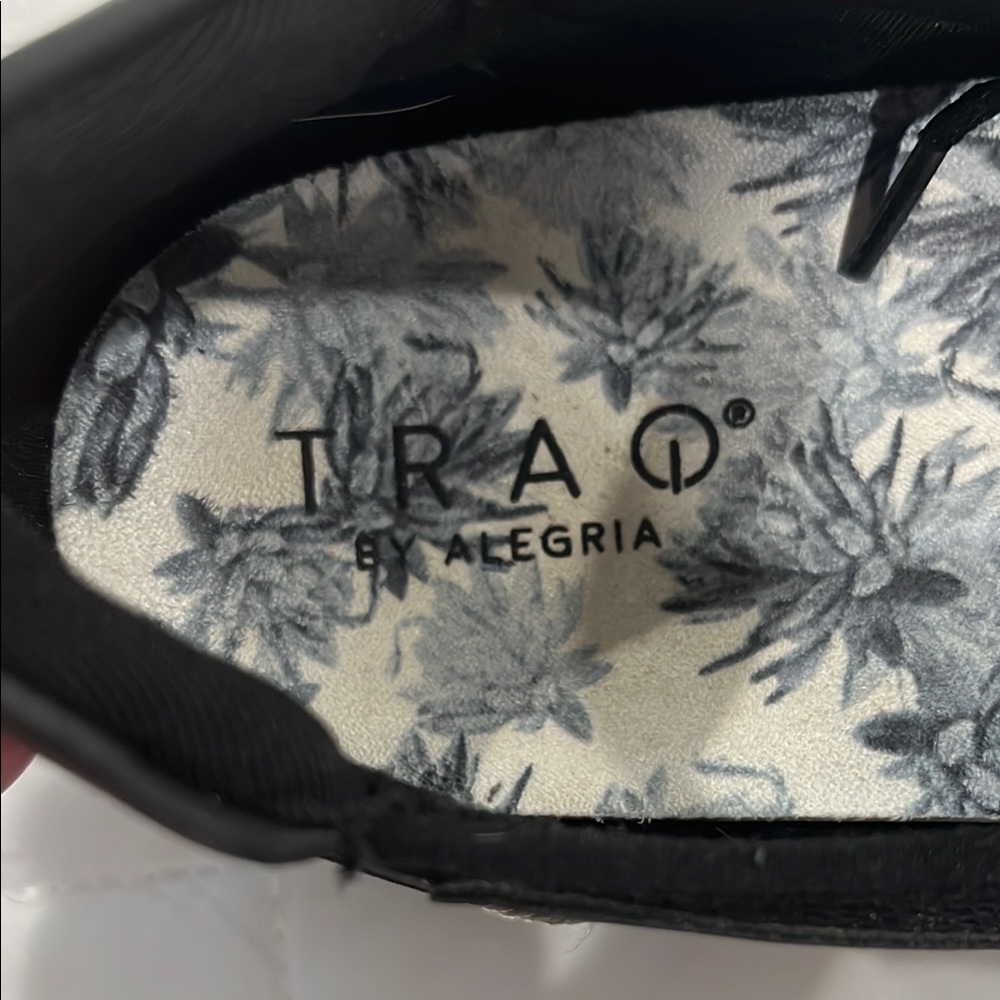 EUC Alegria Black Shoes with Floral Pattern Size 41 (10.5. -11) - Picture 2 of 5